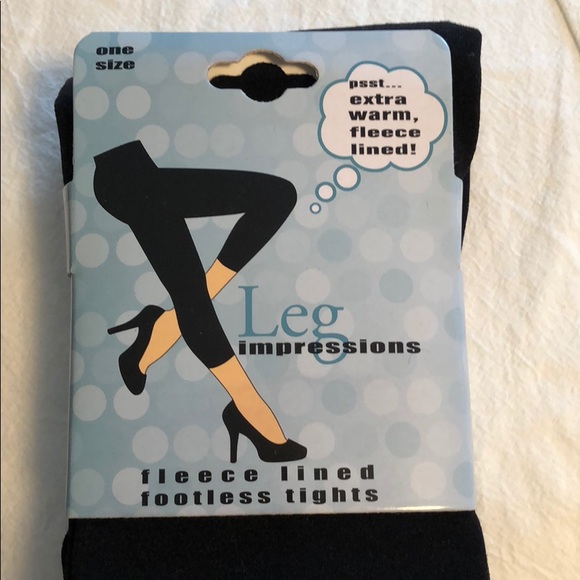 Fleece Lined Footless Tights - Picture 1 of 2